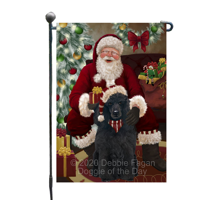 Santa's Christmas Surprise Poodle Dog Garden Flag GFLG66771