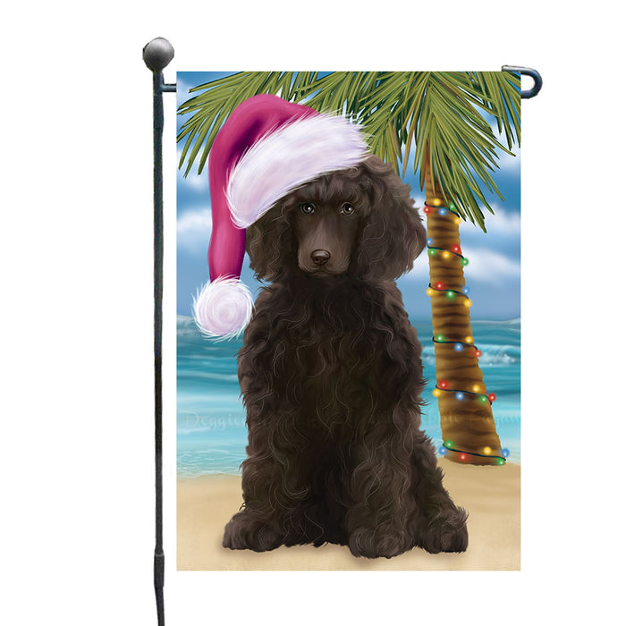 Christmas Summertime Beach Poodle Dog Garden Flags Outdoor Decor for Homes and Gardens Double Sided Garden Yard Spring Decorative Vertical Home Flags Garden Porch Lawn Flag for Decorations GFLG69008
