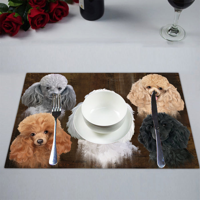 Rustic Poodle Dogs Placemat