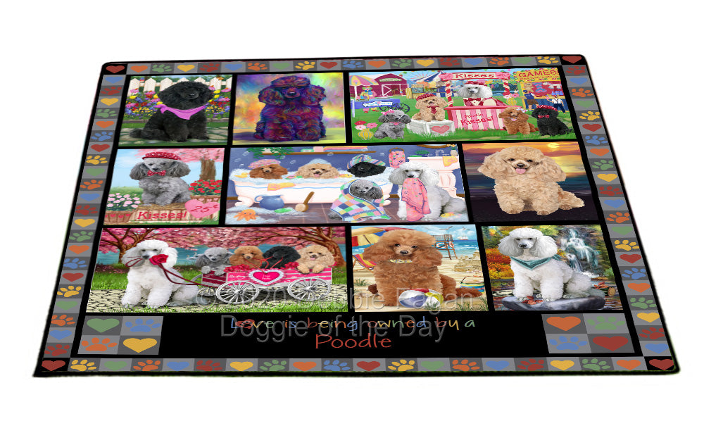 Love is Being Owned Poodle Dog Grey Floormat FLMS55375