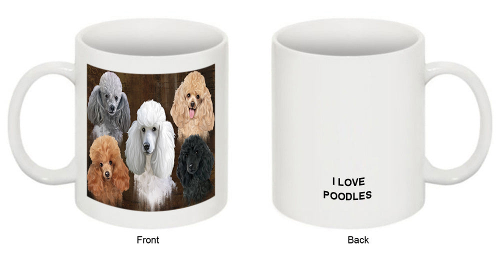 Rustic 5 Poodle Dog Coffee Mug MUG49540