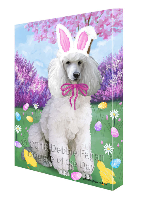 Poodle Dog Easter Holiday Canvas Wall Art CVS58557