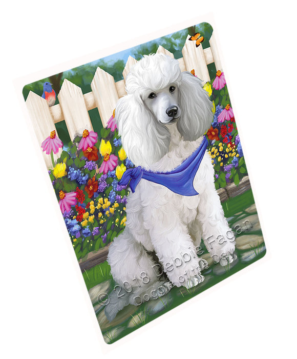 Spring Floral Poodle Dog Cutting Board C54657