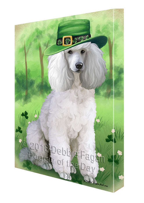 St. Patricks Day Irish Portrait Poodle Dog Canvas Wall Art CVS59070