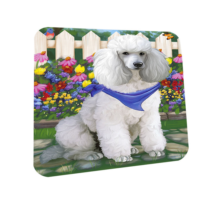 Spring Floral Poodle Dog Coasters Set of 4 CST50164