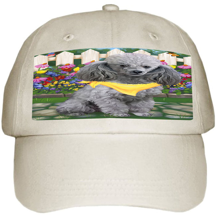 Spring Floral Poodle Dog Ball Hat Cap HAT54369