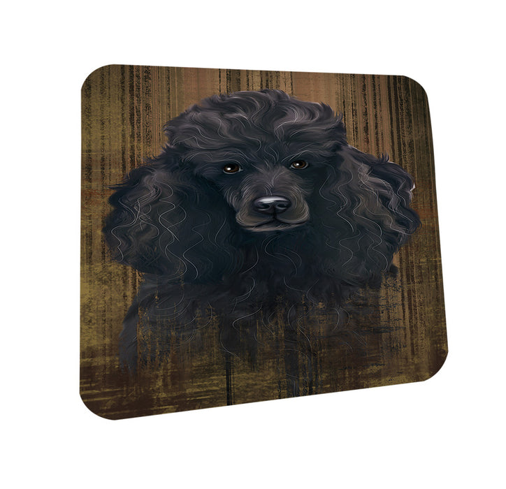 Rustic Poodle Dog Coasters Set of 4 CST50542