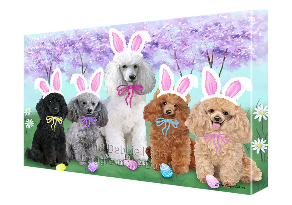 Poodles Dog Easter Holiday Canvas Wall Art CVS58566