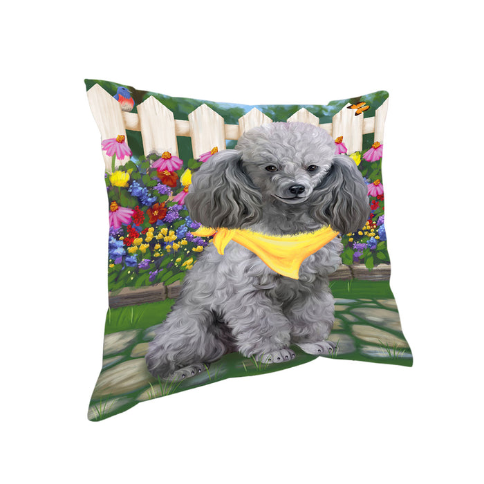 Spring Floral Poodle Dog Pillow PIL56912