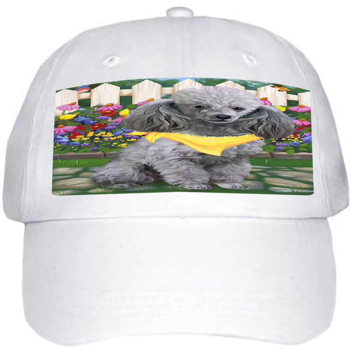 Spring Floral Poodle Dog Ball Hat Cap HAT54369
