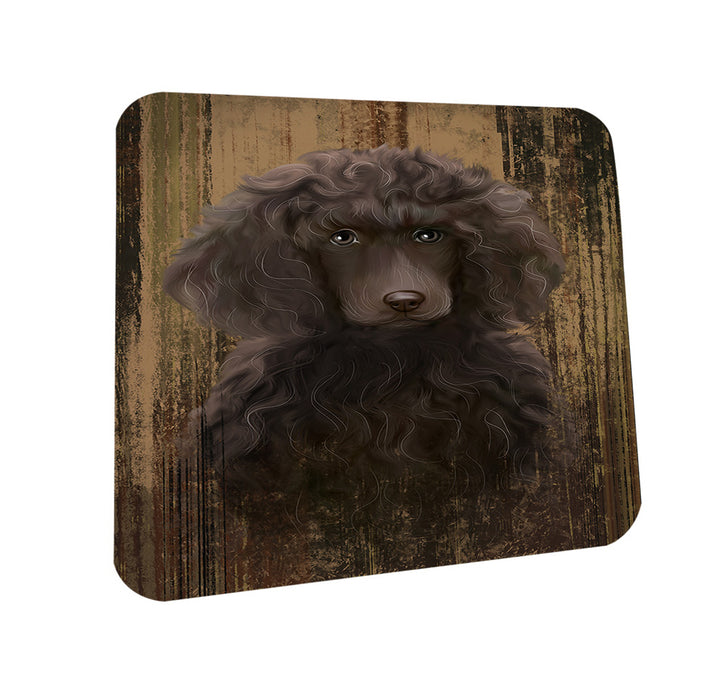 Rustic Poodle Dog Coasters Set of 4 CST50543