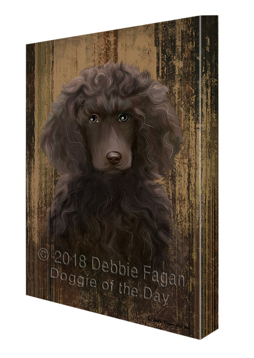 Rustic Poodle Dog Canvas Print Wall Art Décor CVS71585