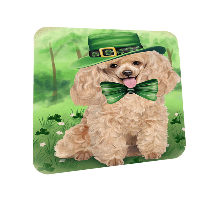 St. Patricks Day Irish Portrait Poodle Dog Coasters Set of 4 CST49314