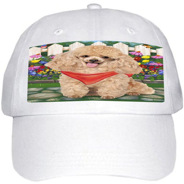 Spring Floral Poodle Dog Ball Hat Cap HAT54372