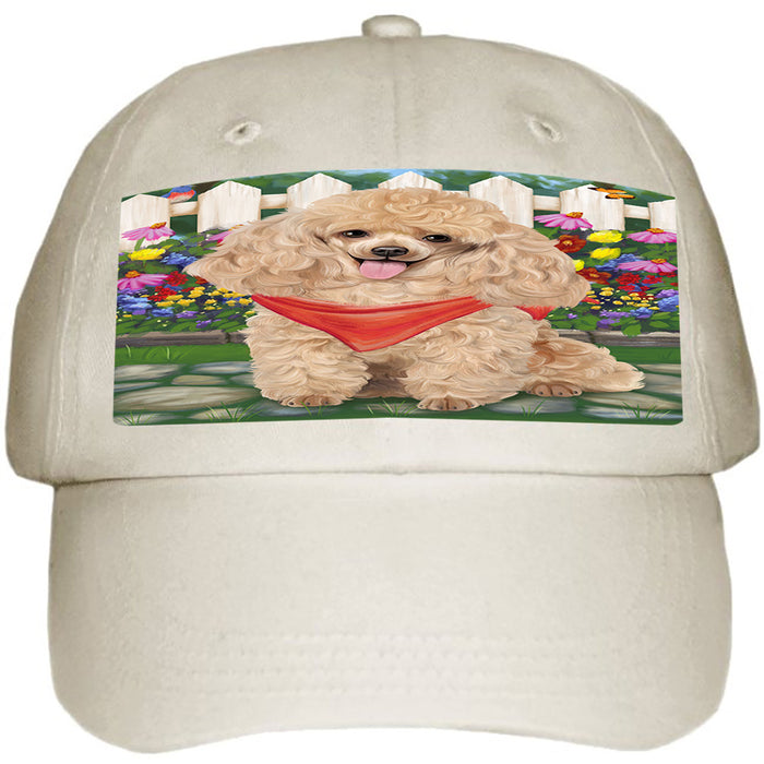 Spring Floral Poodle Dog Ball Hat Cap HAT54372