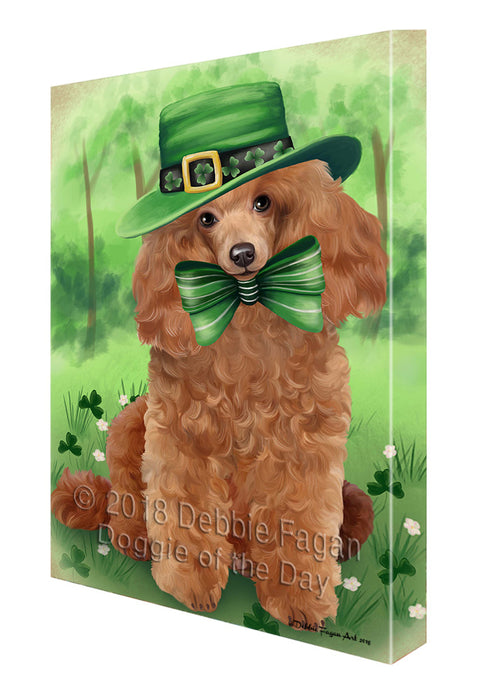 St. Patricks Day Irish Portrait Poodle Dog Canvas Wall Art CVS59097