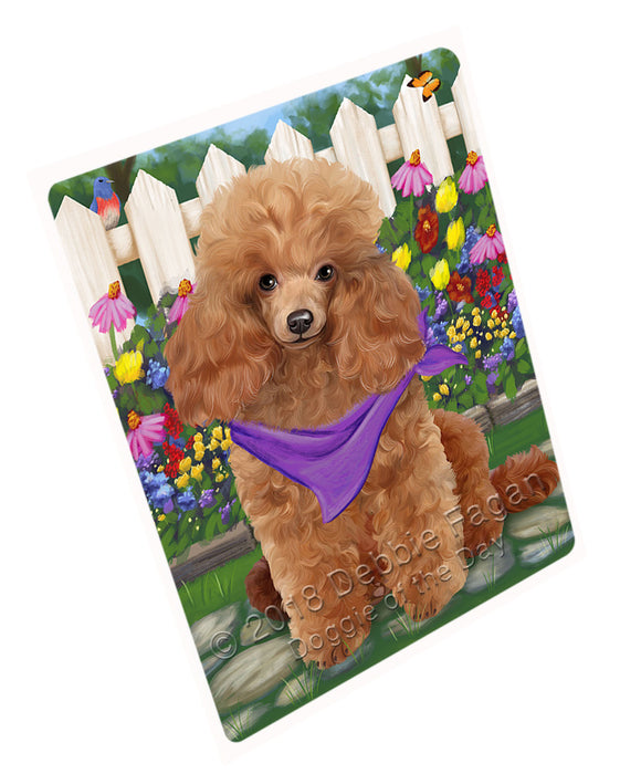 Spring Floral Poodle Dog Cutting Board C54666