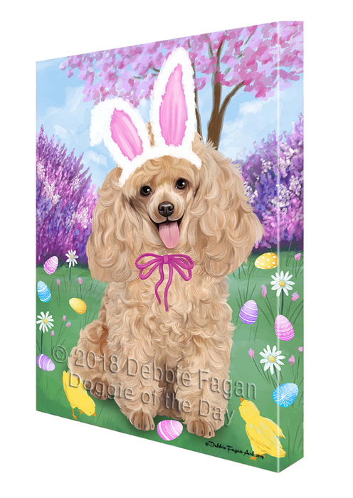 Poodle Dog Easter Holiday Canvas Wall Art CVS58593