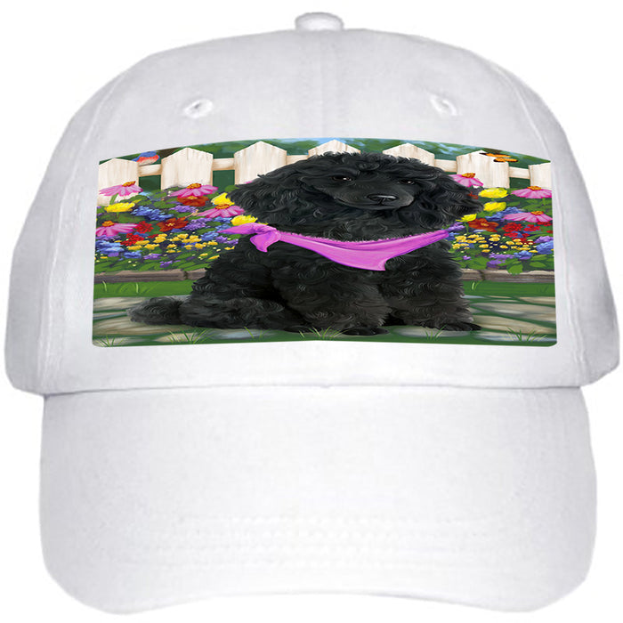 Spring Floral Poodle Dog Ball Hat Cap HAT54378
