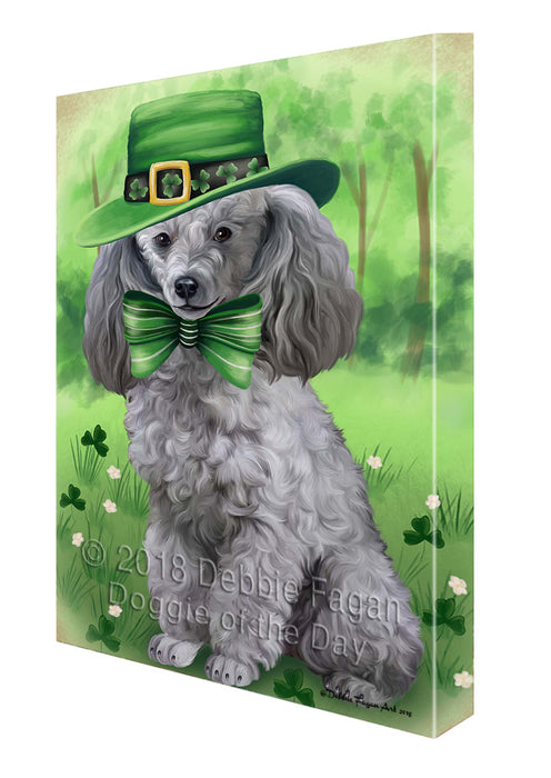 St. Patricks Day Irish Portrait Poodle Dog Canvas Wall Art CVS59106