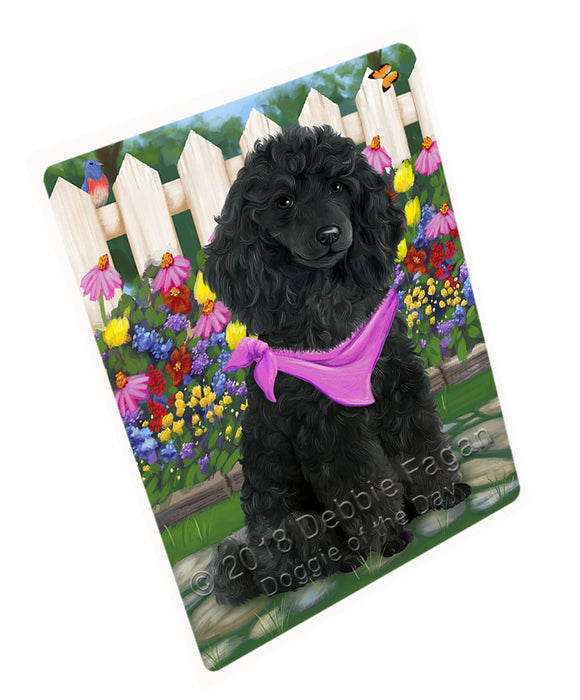 Spring Floral Poodle Dog Magnet Mini (3.5" x 2") MAG54669