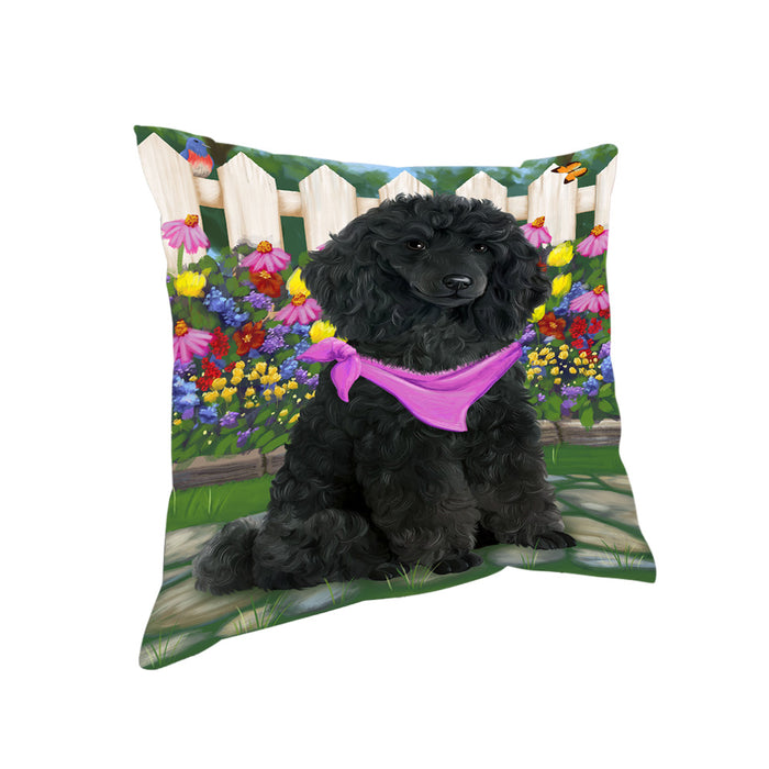 Spring Floral Poodle Dog Pillow PIL56924