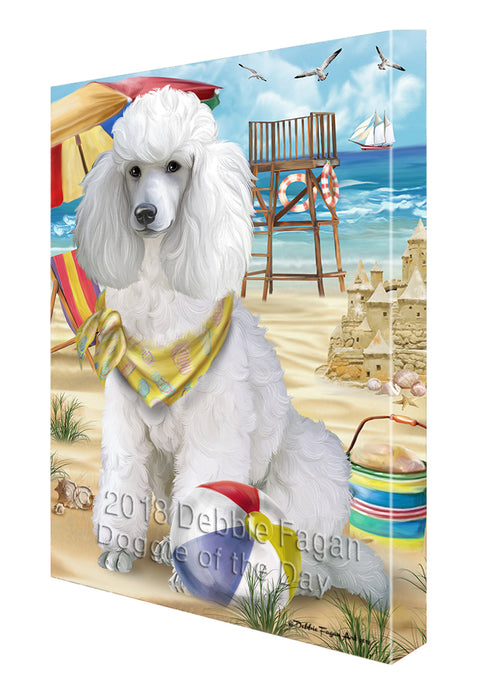 Pet Friendly Beach Poodle Dog Canvas Wall Art CVS53103