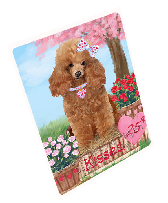 Rosie 25 Cent Kisses Poodle Dog Large Refrigerator / Dishwasher Magnet RMAG98214