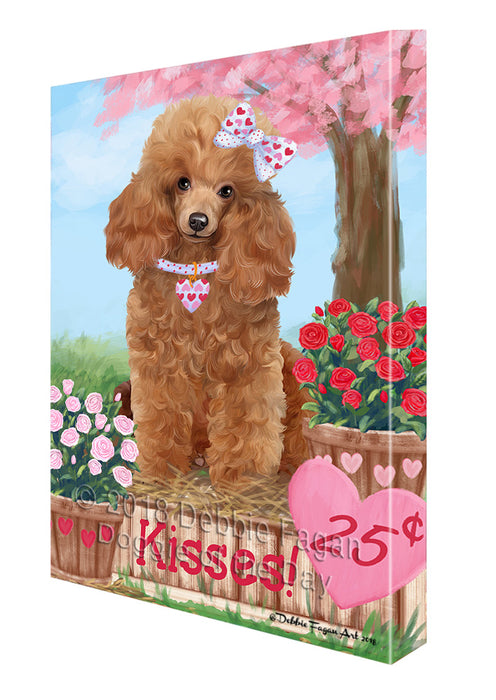 Rosie 25 Cent Kisses Poodle Dog Canvas Print Wall Art Décor CVS126143