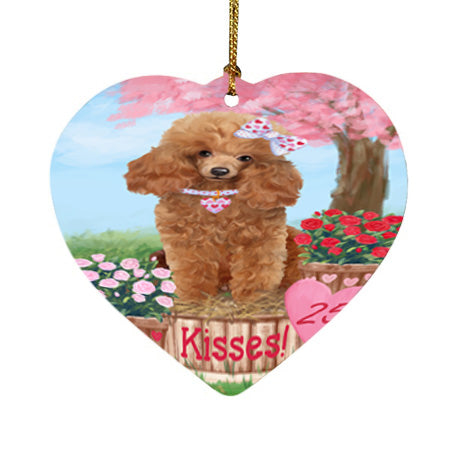 Rosie 25 Cent Kisses Poodle Dog Heart Christmas Ornament HPOR56347