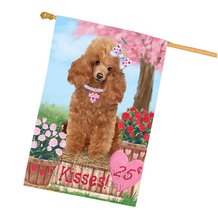 Rosie 25 Cent Kisses Poodle Dog House Flag FLG56675