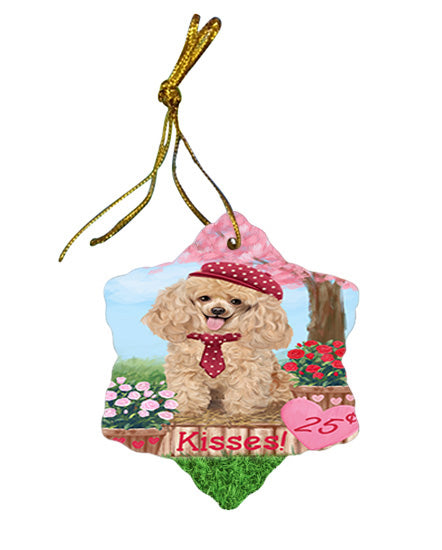 Rosie 25 Cent Kisses Poodle Dog Star Porcelain Ornament SPOR56348