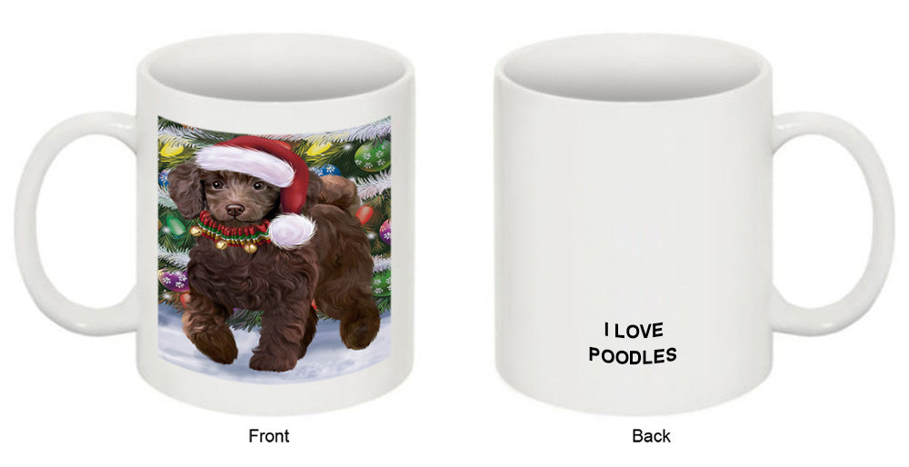 Trotting in the Snow Poodle Dog Coffee Mug MUG50851