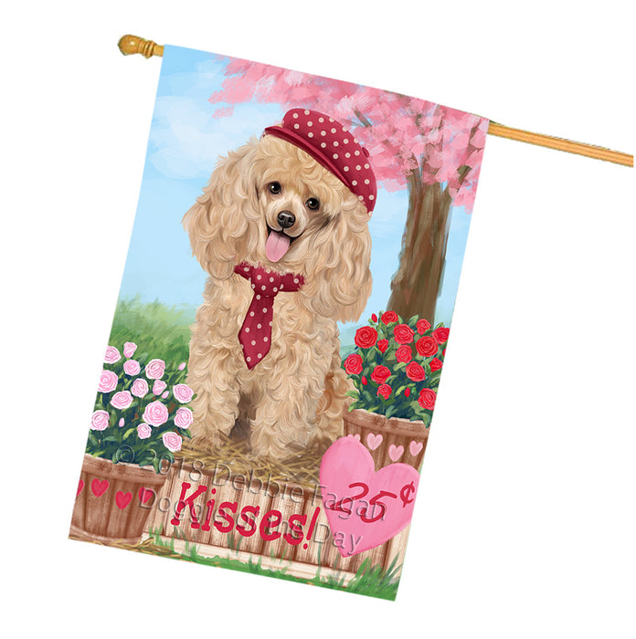 Rosie 25 Cent Kisses Poodle Dog House Flag FLG56676