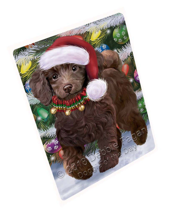 Trotting in the Snow Poodle Dog Cutting Board C71496