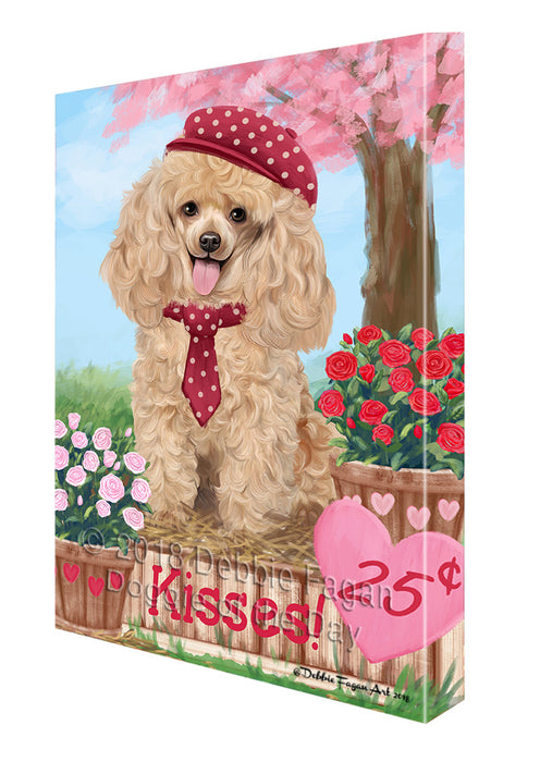 Rosie 25 Cent Kisses Poodle Dog Canvas Print Wall Art Décor CVS126152