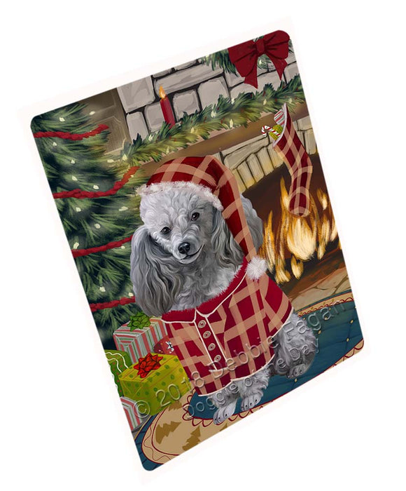 The Stocking was Hung Poodle Dog Large Refrigerator / Dishwasher Magnet RMAG95670