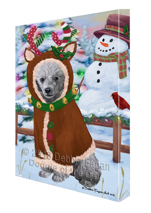 Christmas Gingerbread House Candyfest Poodle Dog Canvas Print Wall Art Décor CVS130571