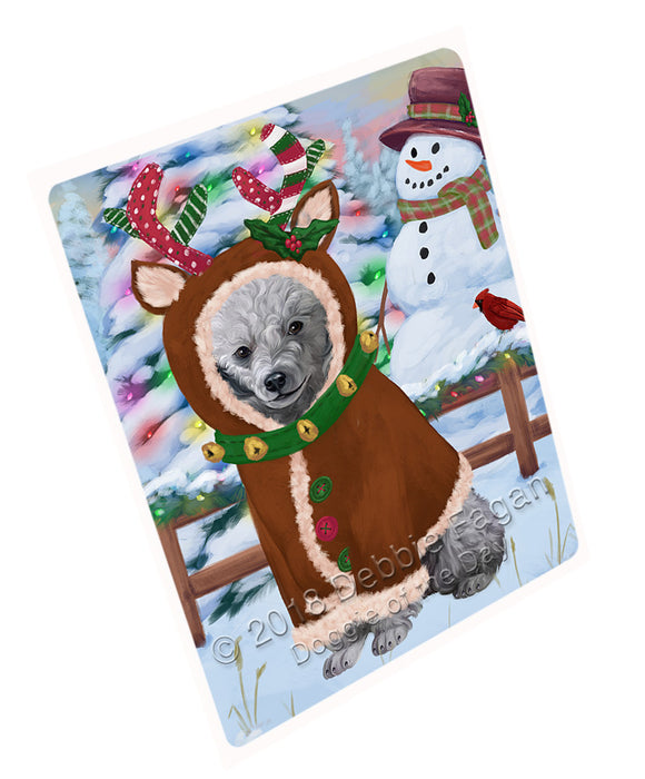 Christmas Gingerbread House Candyfest Poodle Dog Magnet MAG74586 (Small 5.5" x 4.25")