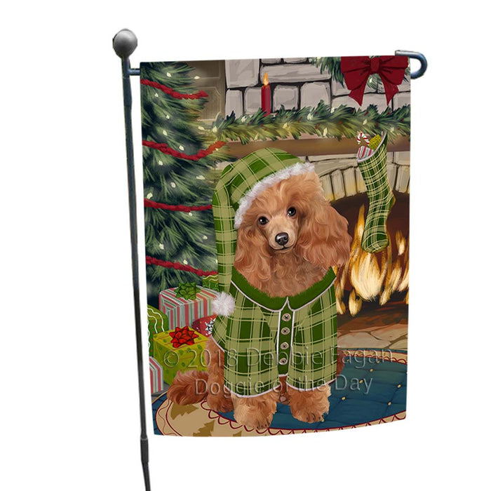 The Stocking was Hung Poodle Dog Garden Flag GFLG55861
