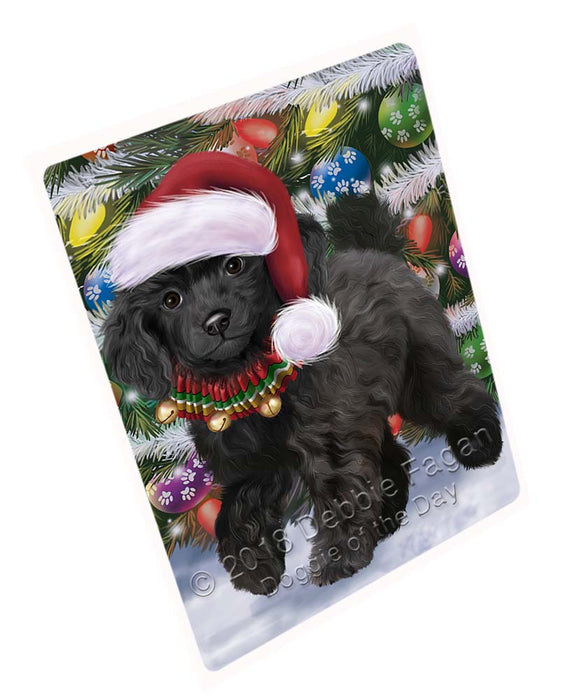 Trotting in the Snow Poodle Dog Cutting Board C71499