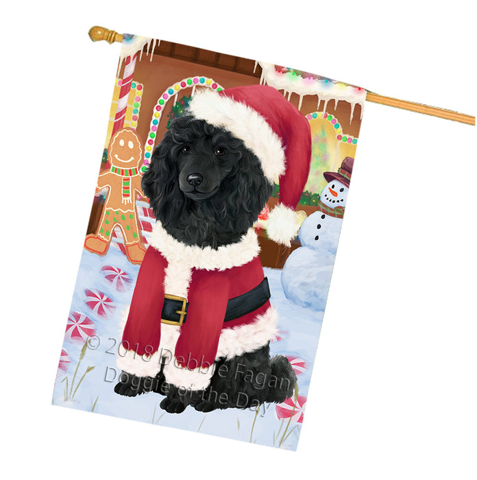 Christmas Gingerbread House Candyfest Poodle Dog House Flag FLG57168