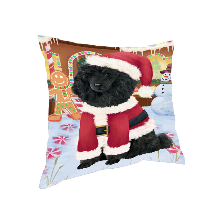 Christmas Gingerbread House Candyfest Poodle Dog Pillow PIL80228