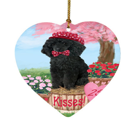 Rosie 25 Cent Kisses Poodle Dog Heart Christmas Ornament HPOR56349