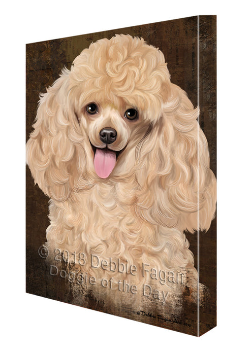 Rustic Poodle Dog Canvas Print Wall Art Décor CVS108053