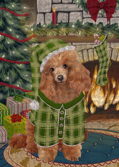 The Stocking was Hung Poodle Dog Puzzle with Photo Tin PUZL90476