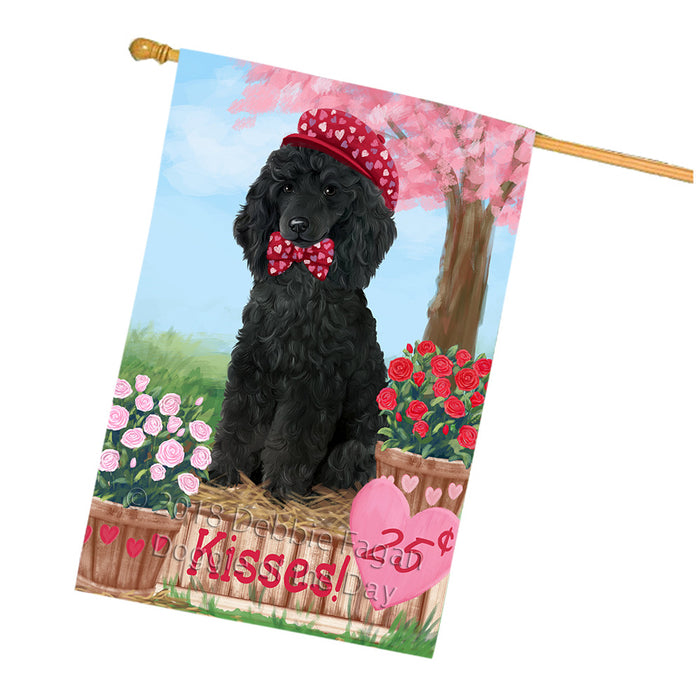 Rosie 25 Cent Kisses Poodle Dog House Flag FLG56677