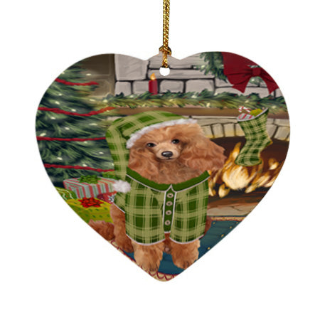 The Stocking was Hung Poodle Dog Heart Christmas Ornament HPOR55924