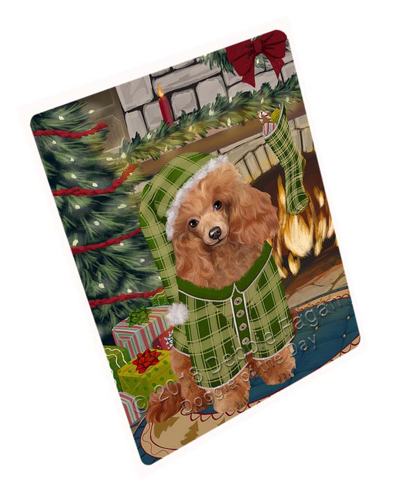 The Stocking was Hung Poodle Dog Magnet MAG71841 (Small 5.5" x 4.25")