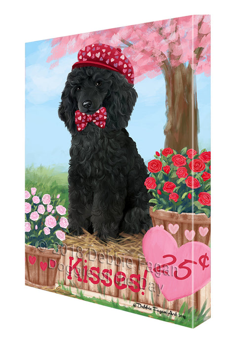 Rosie 25 Cent Kisses Poodle Dog Canvas Print Wall Art Décor CVS126161